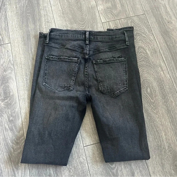 AGOLDE Dark Gray Distressed High Waist 5 Pocket Skinny Jeans Womens sz 24 - Picture 6 of 6